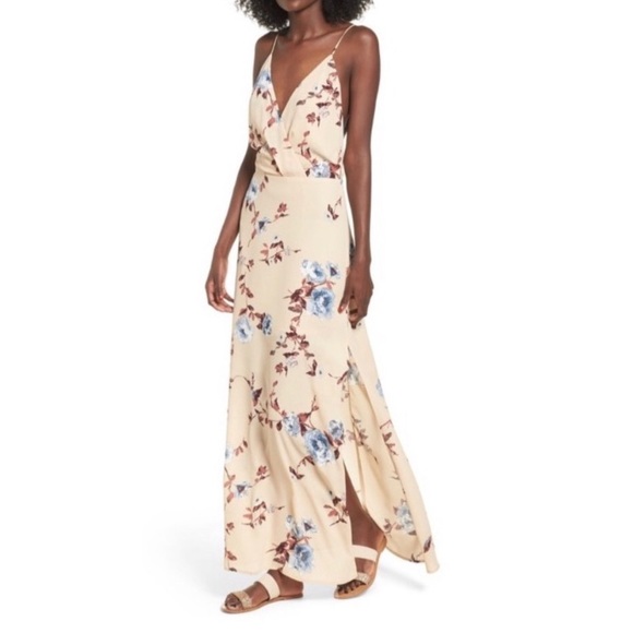 knee length dresses for ladies Espinoza Surplice Maxi Dress – L I V D main image 1